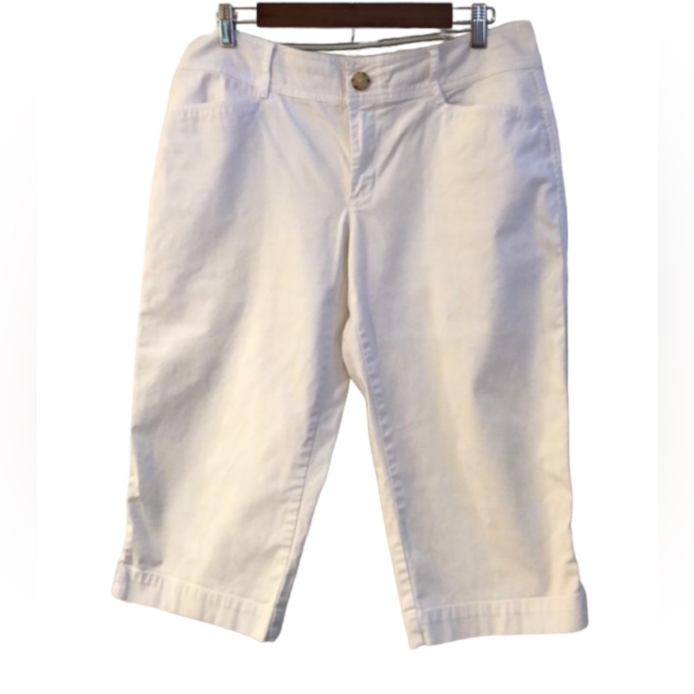 EDDIE BAUER BLAKELY CROPPED PANTS WHITE SIZE 10